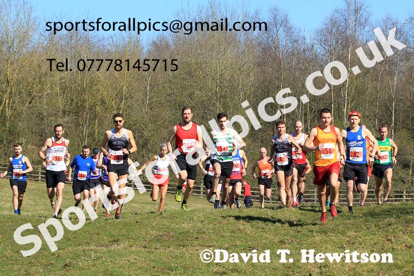 Senior and Masters Mens 2022 North Eastern Cross Country Relays, Farnley Farm, Peterlee.  Photo: David T. Hewitson/Sports for All Pics